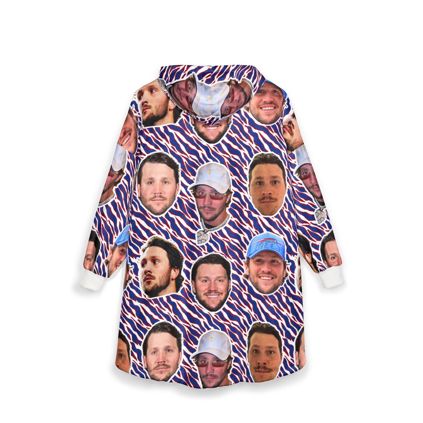 Think Fleece Lined Josh Face Hoodie Blanket