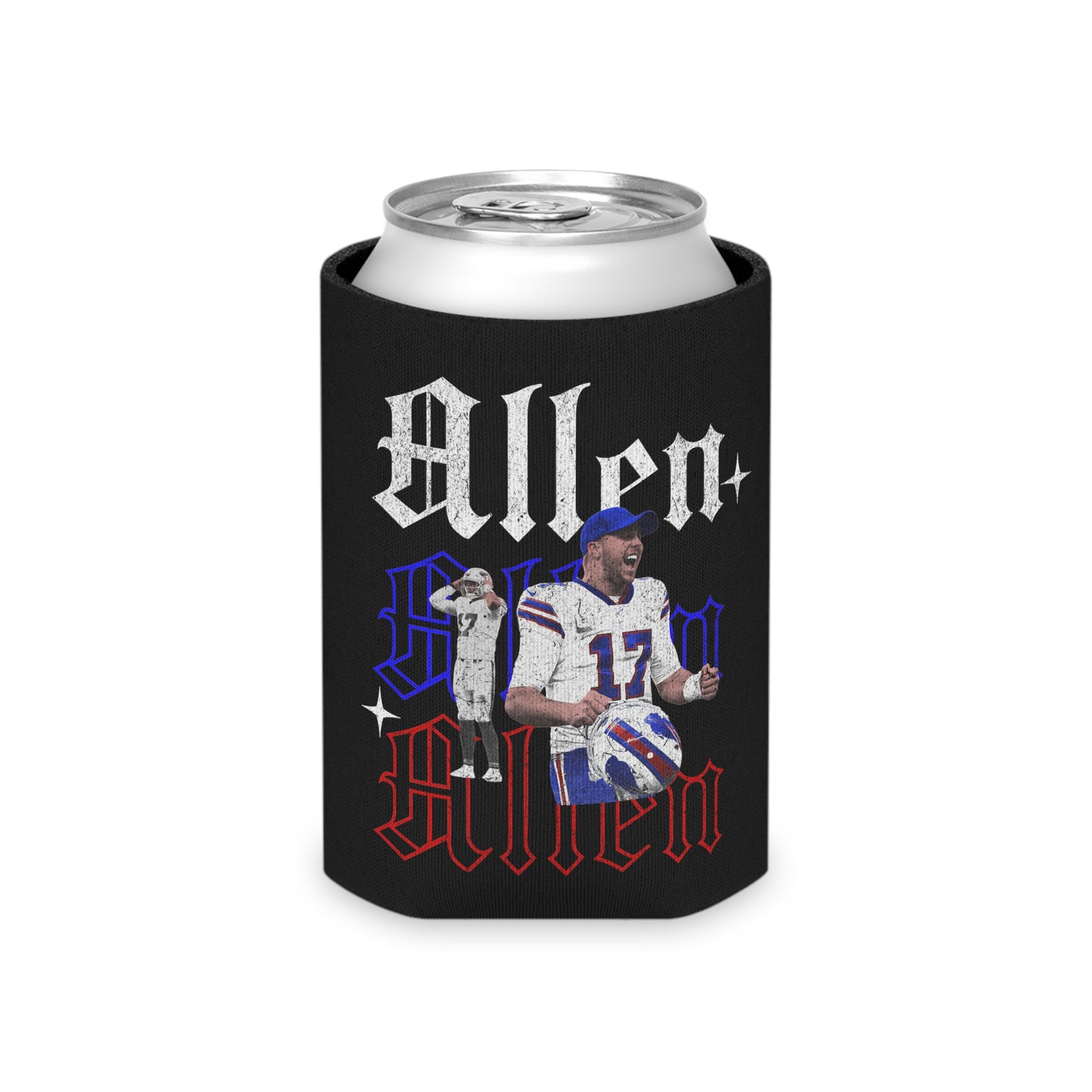 Josh Allen Bills Can Cooler, Regular and Slim can Koozie