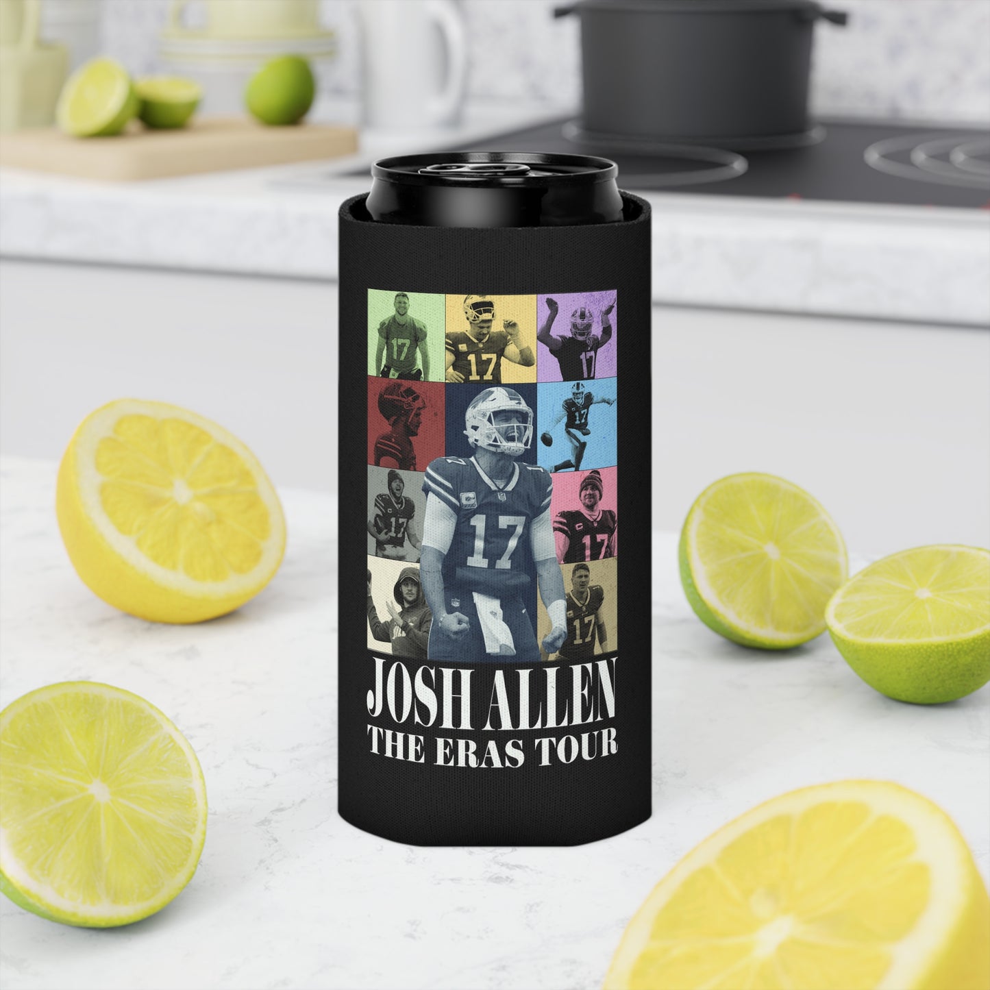 Josh Allen Eras Tour Can Cooler, Regular and Slim can Koozie