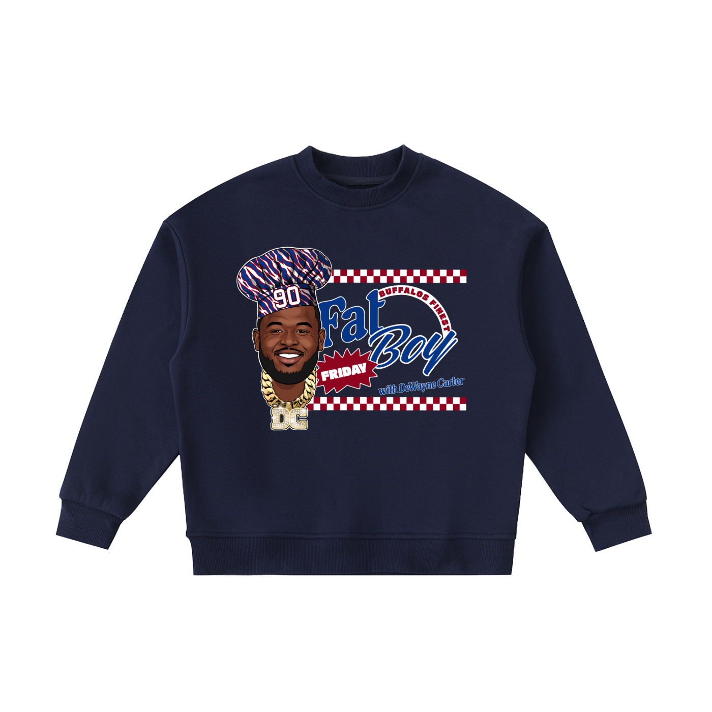 DeWayne Carter Fat Boy Friday Fleece Kids Crewneck Sweatshirt