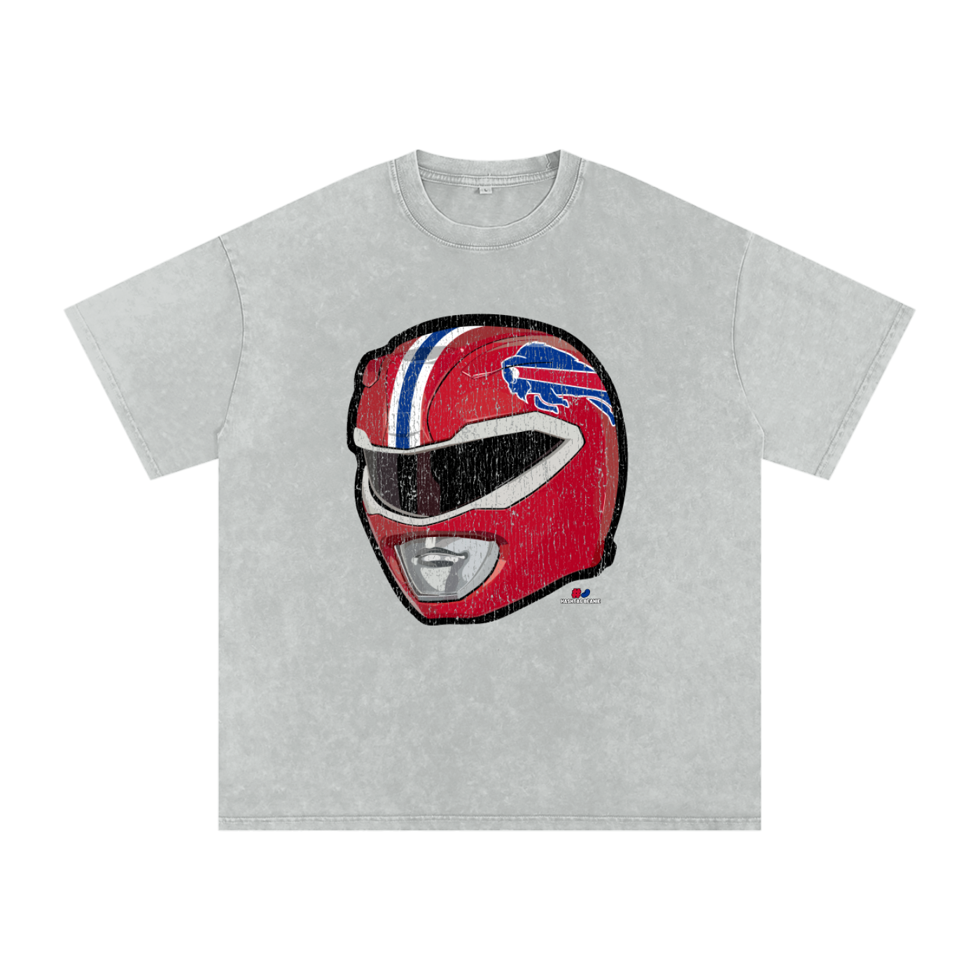 Power Ranger Buffalo Helmet Vintage Washed T-Shirt