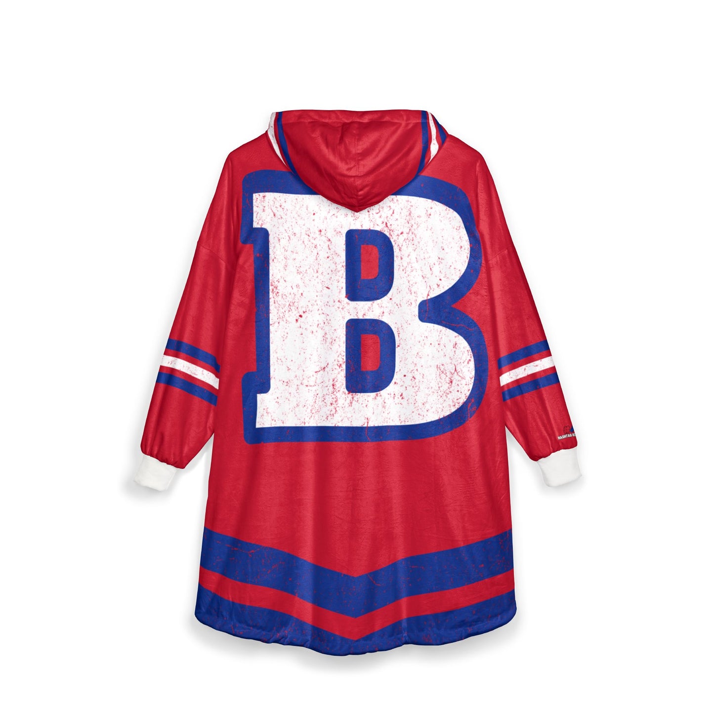 Thick Fleece Lined Vintage Jersey Hoodie Blanket