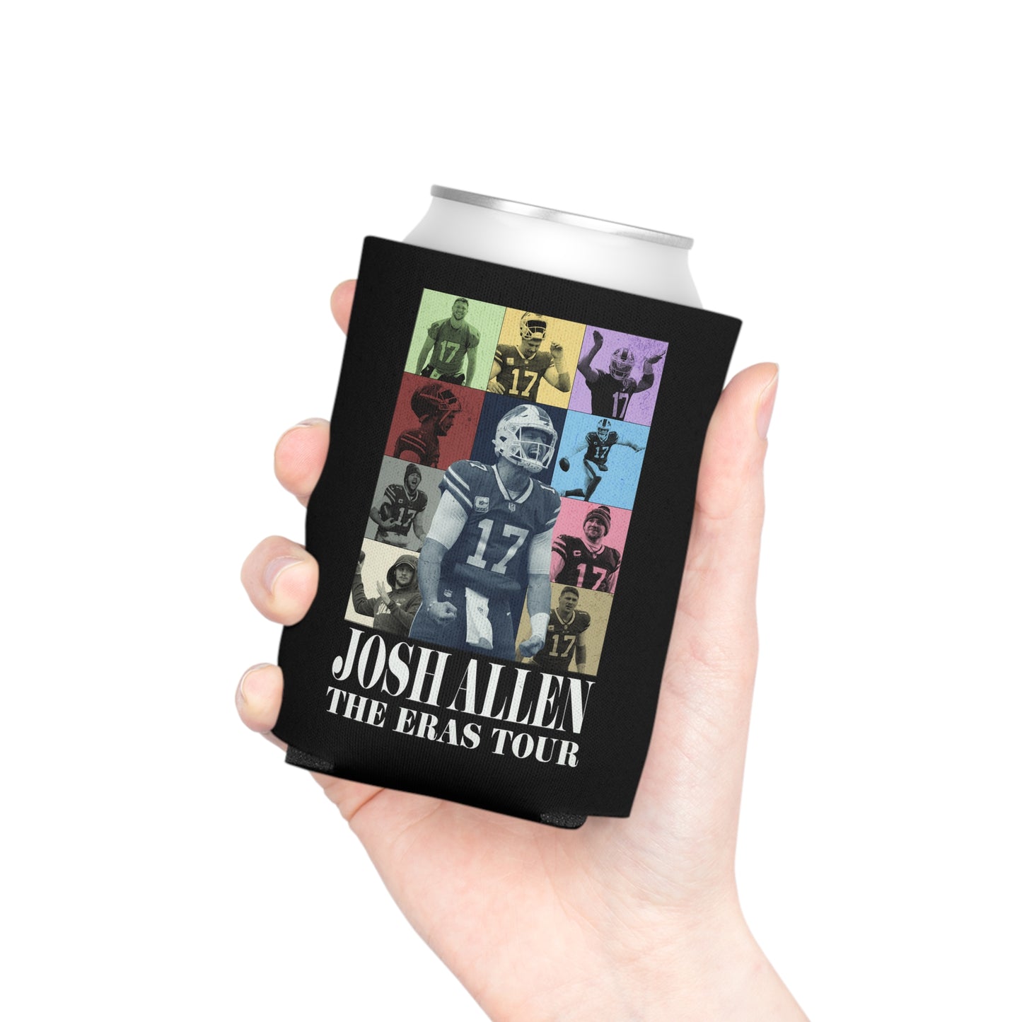 Josh Allen Eras Tour Can Cooler, Regular and Slim can Koozie