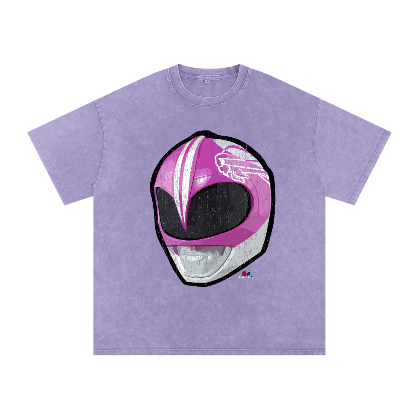 Pink Ranger Buffalo Helmet Vintage Washed T-Shirt
