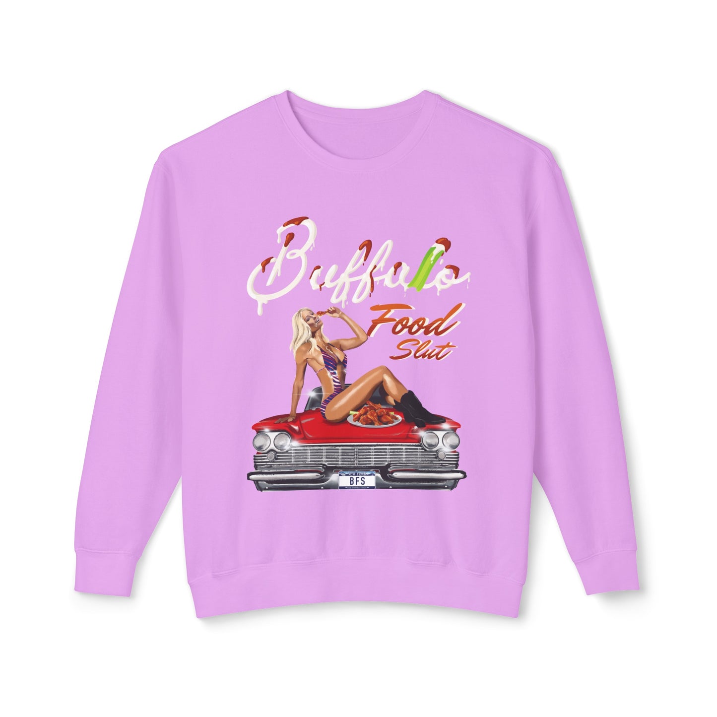 Buffalo Food Slut X Hashtag Beanie Crewneck Sweatshirt