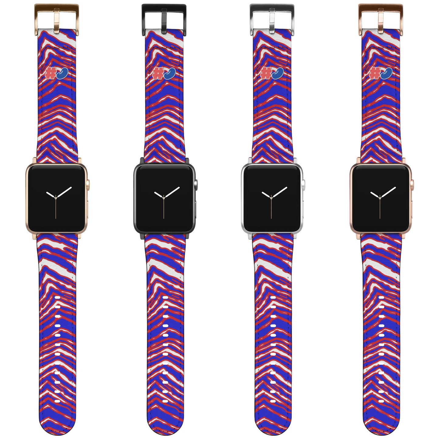 Premium Leather Buffalo Zubaz Apple Watch Band