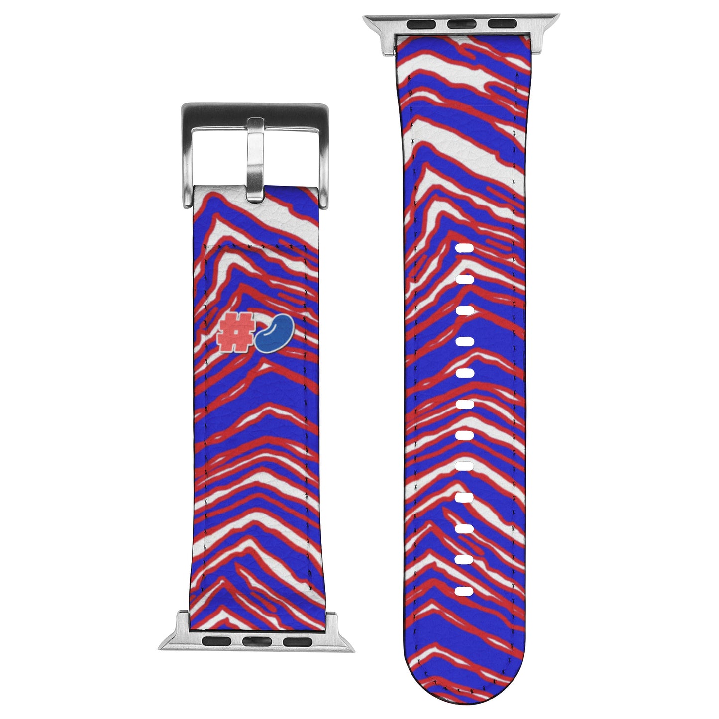 Premium Leather Buffalo Zubaz Apple Watch Band