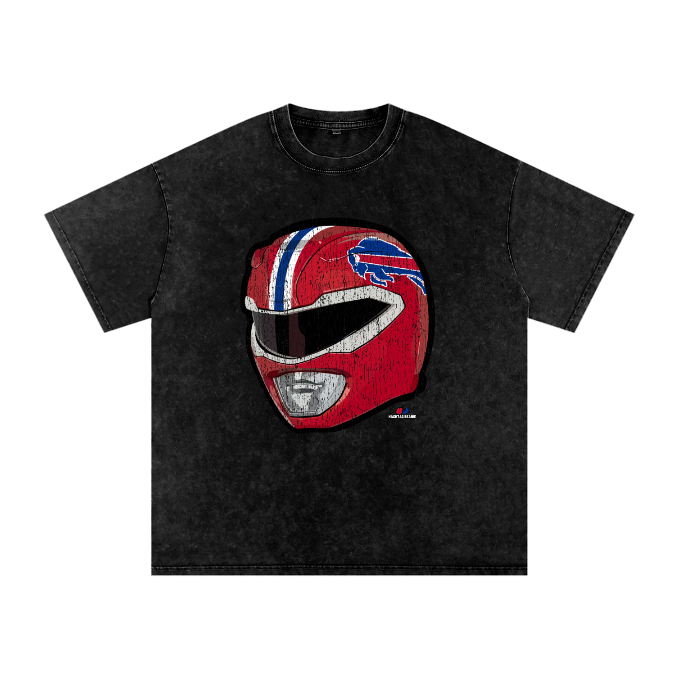 Power Ranger Buffalo Helmet Vintage Washed T-Shirt