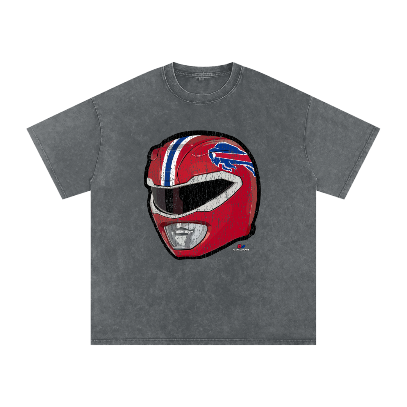 Power Ranger Buffalo Helmet Vintage Washed T-Shirt