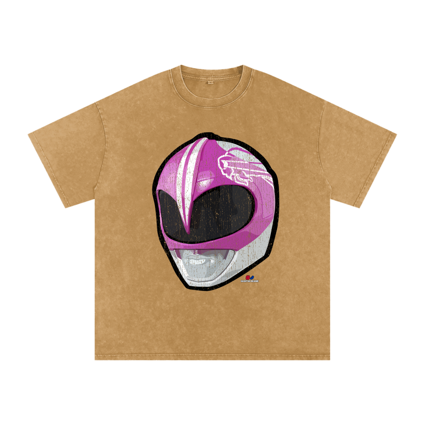 Pink Ranger Buffalo Helmet Vintage Washed T-Shirt