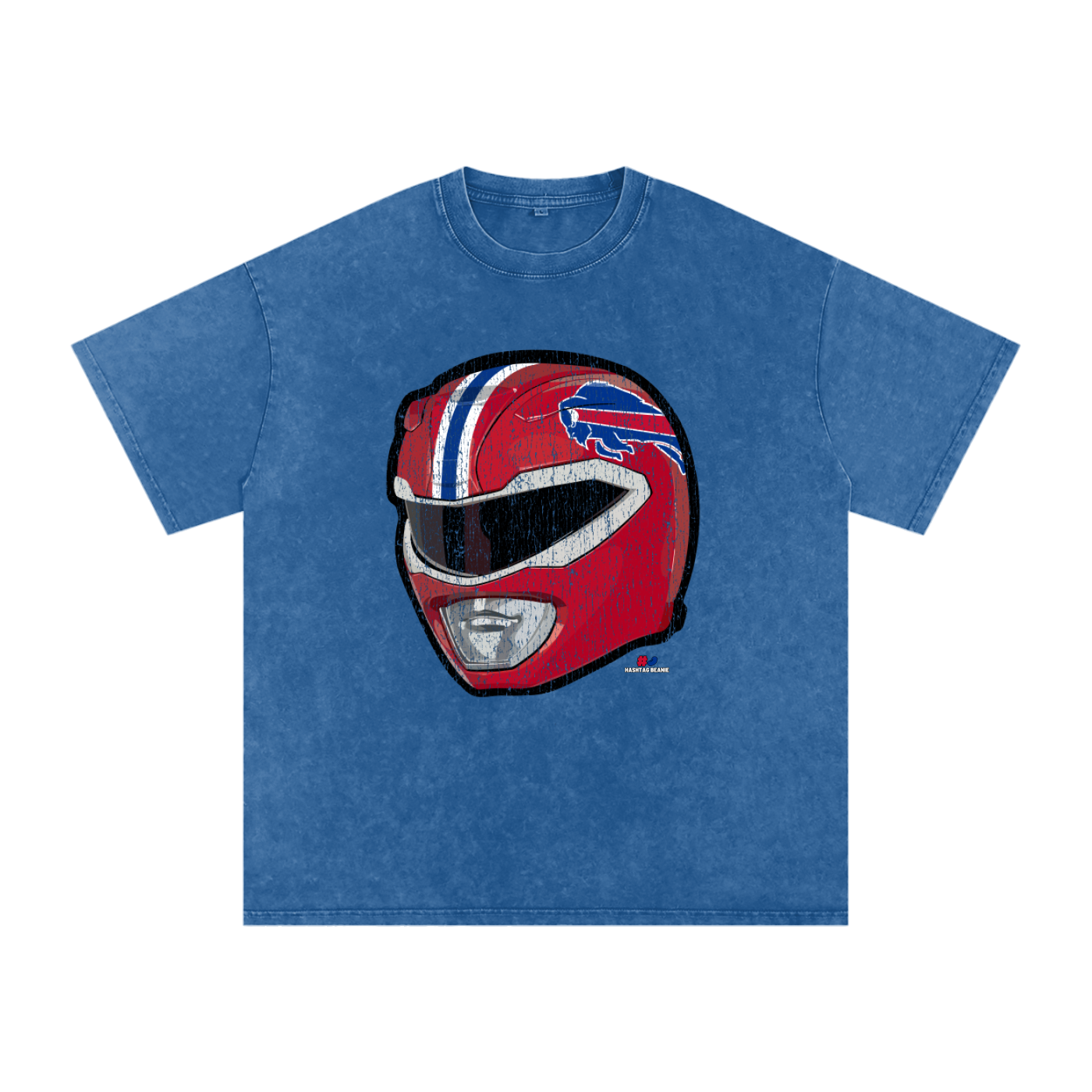 Power Ranger Buffalo Helmet Vintage Washed T-Shirt