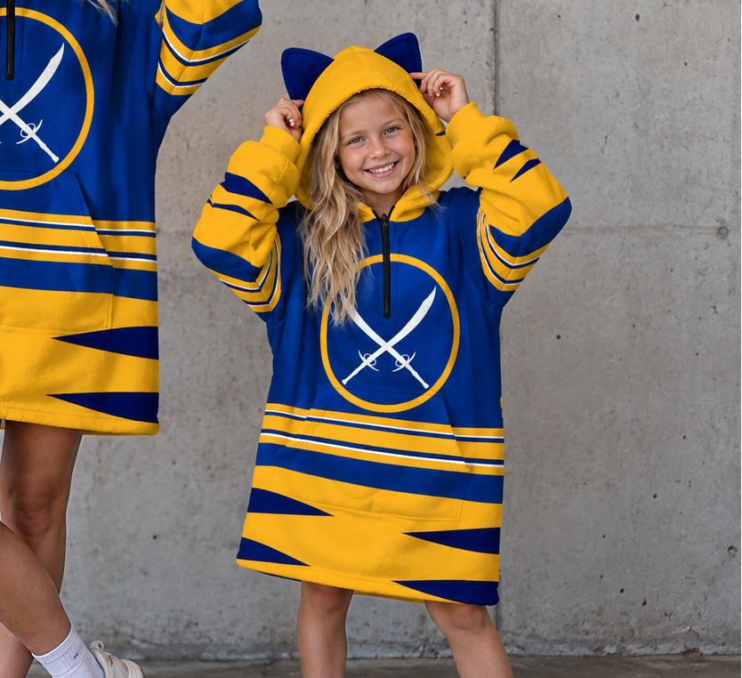 Kids Sabre Tooth Blanket Hoodie