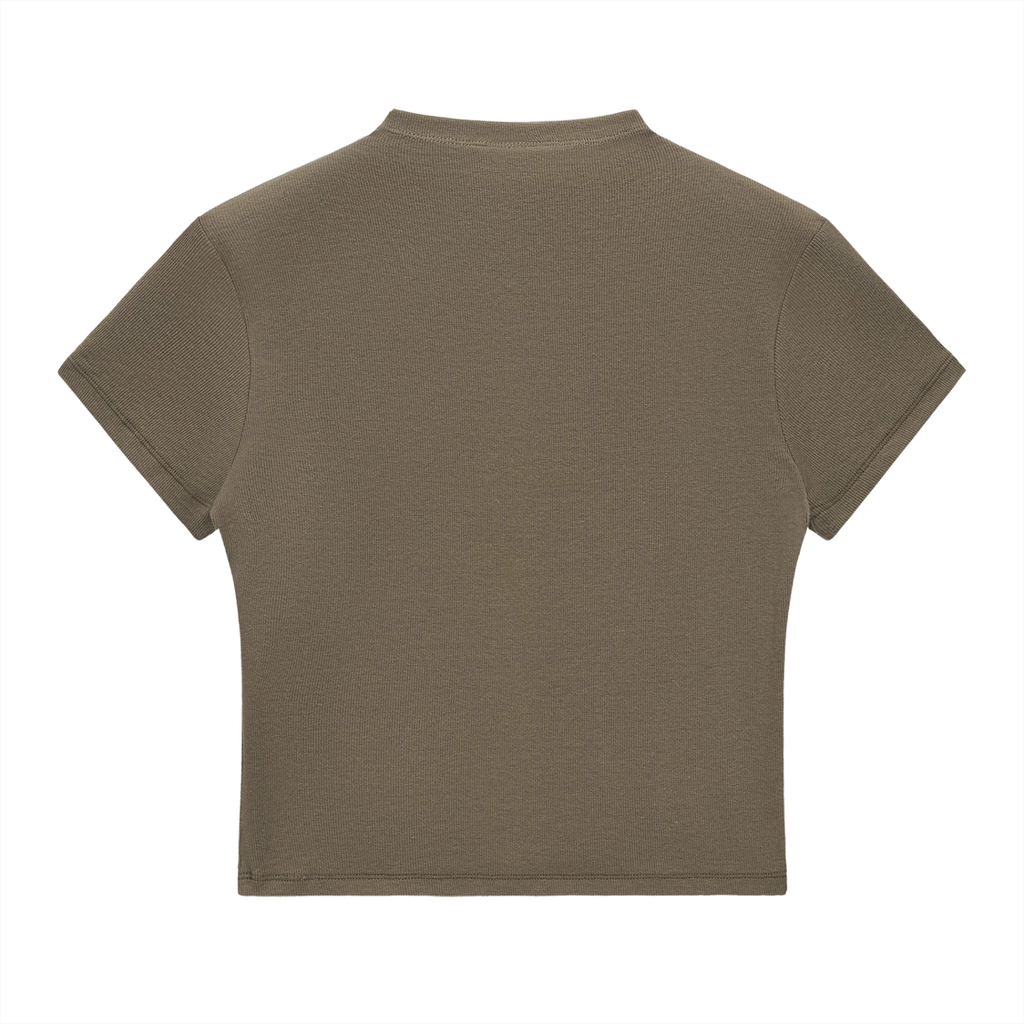 F#@K THE HATERS Slim Fit Mock Neck Baby Tee