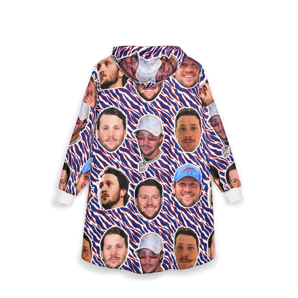 Think Fleece Lined Josh Face Hoodie Blanket