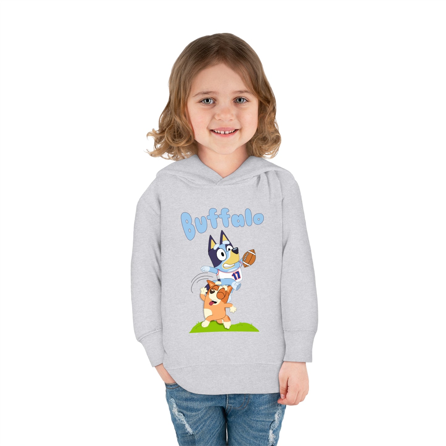 Bluey Buffalo Football Hurdle Toddler Pullover Fleece Hoodie