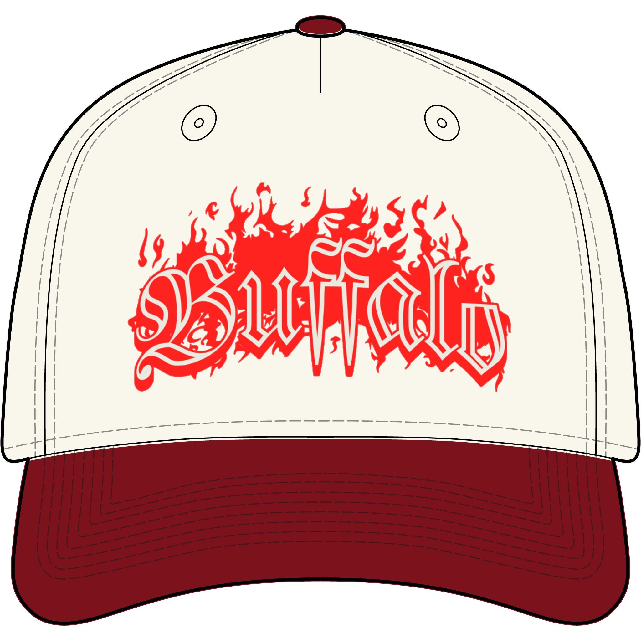 Buffalo Flame 2 toned hat