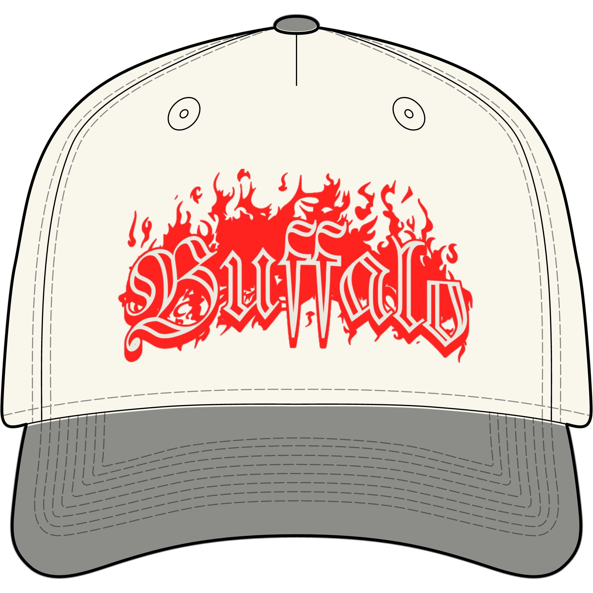Buffalo Flame 2 toned hat