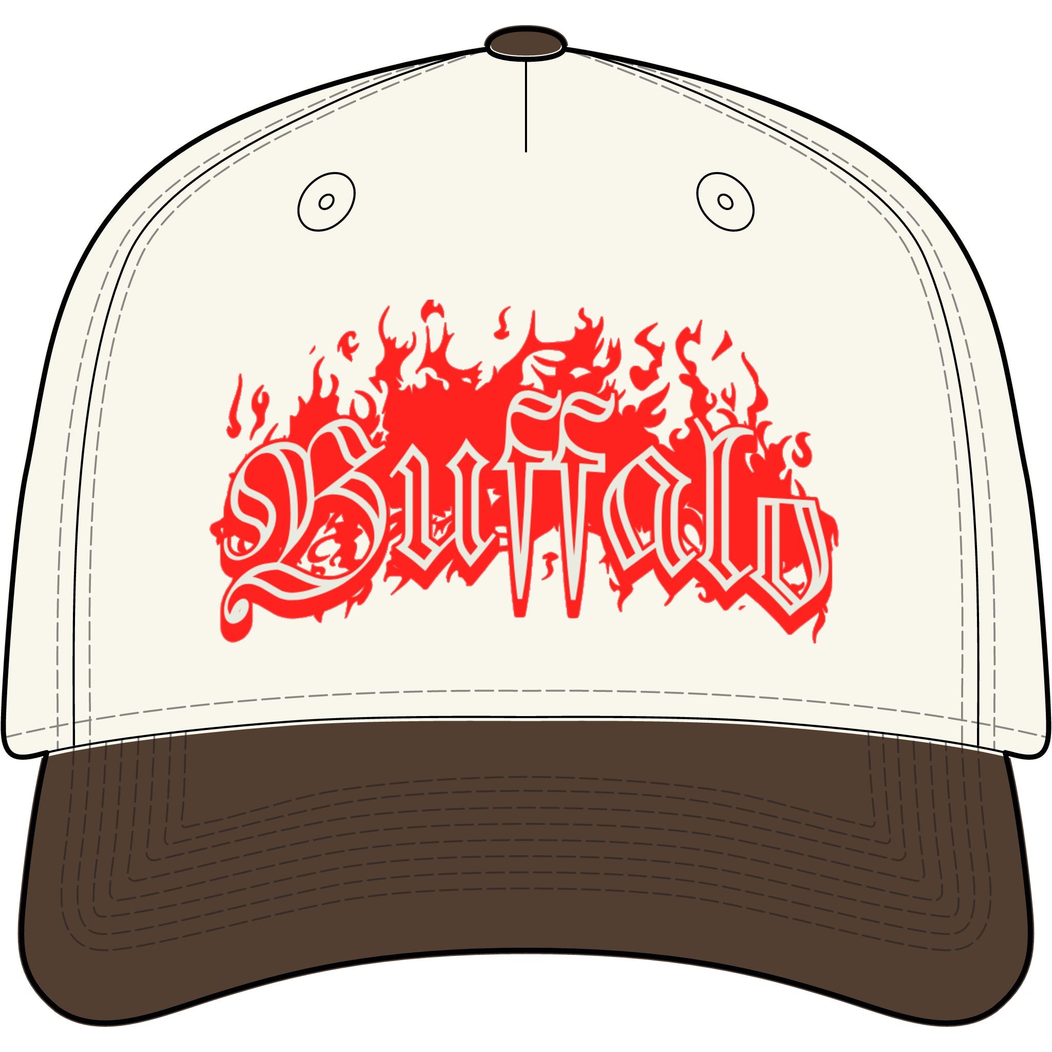 Buffalo Flame 2 toned hat