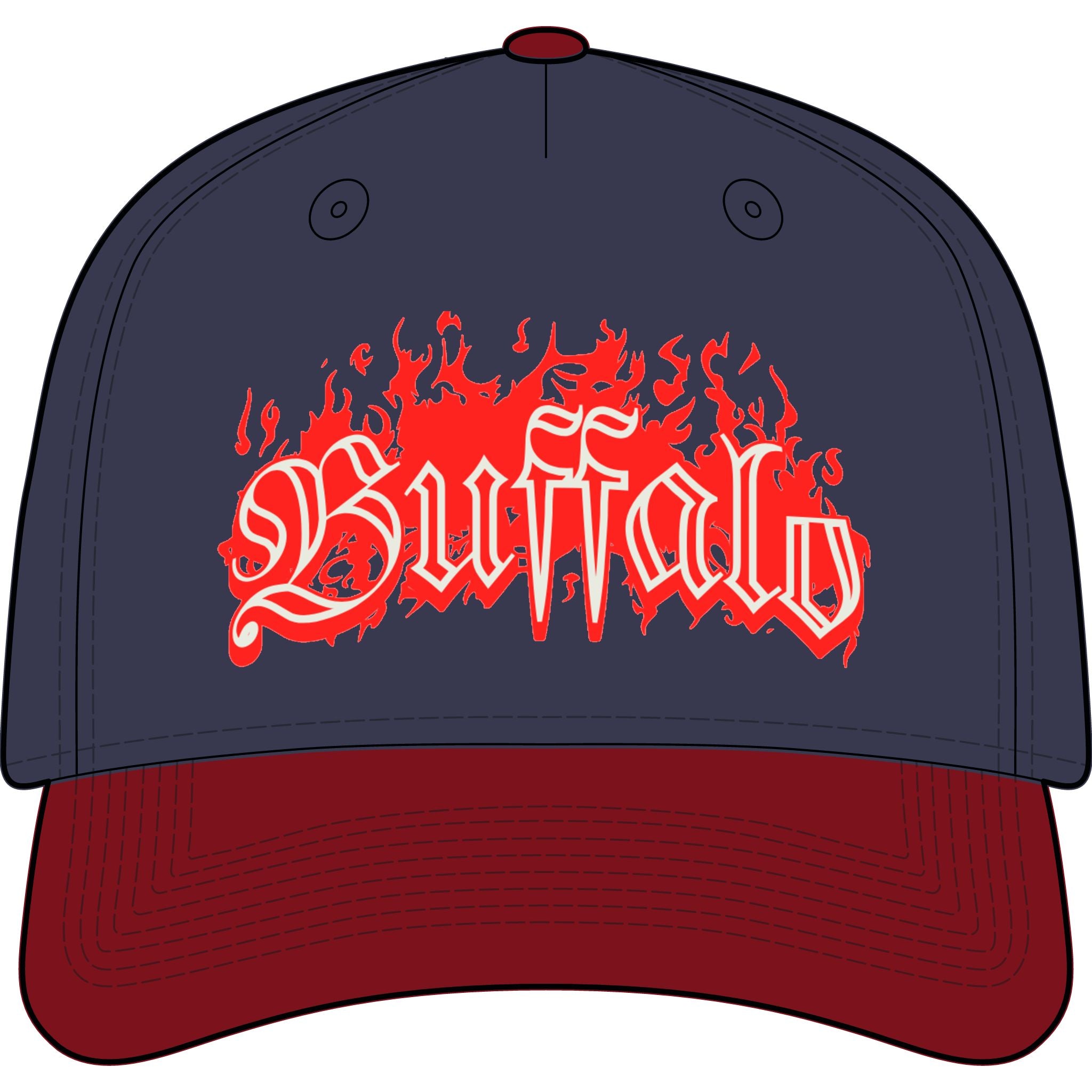 Buffalo Flame 2 toned hat
