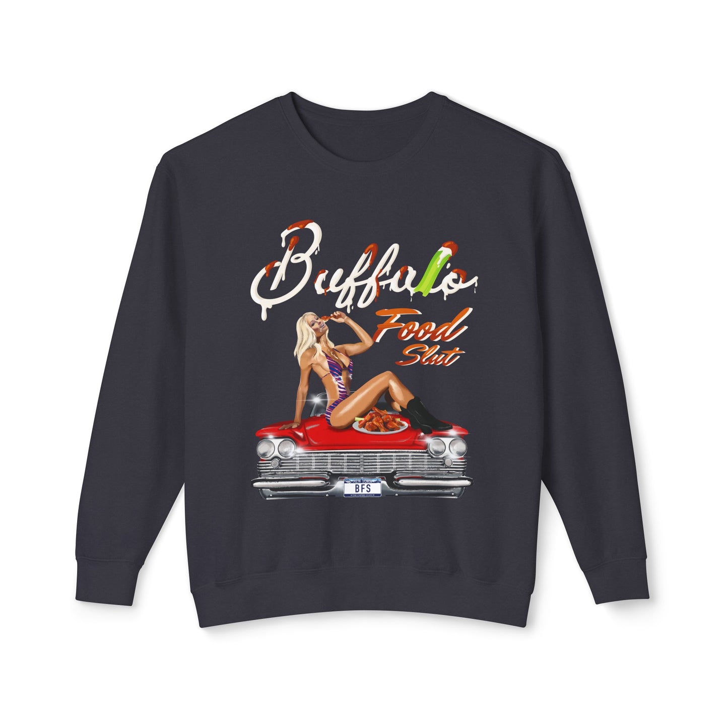 Buffalo Food Slut X Hashtag Beanie Crewneck Sweatshirt