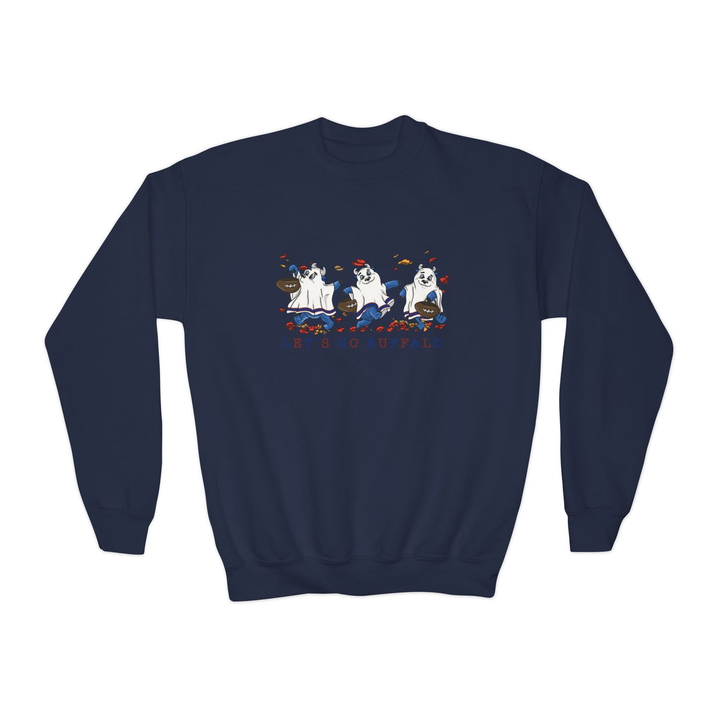 Spooky Bills Let's Go Buffalo Youth Crewneck