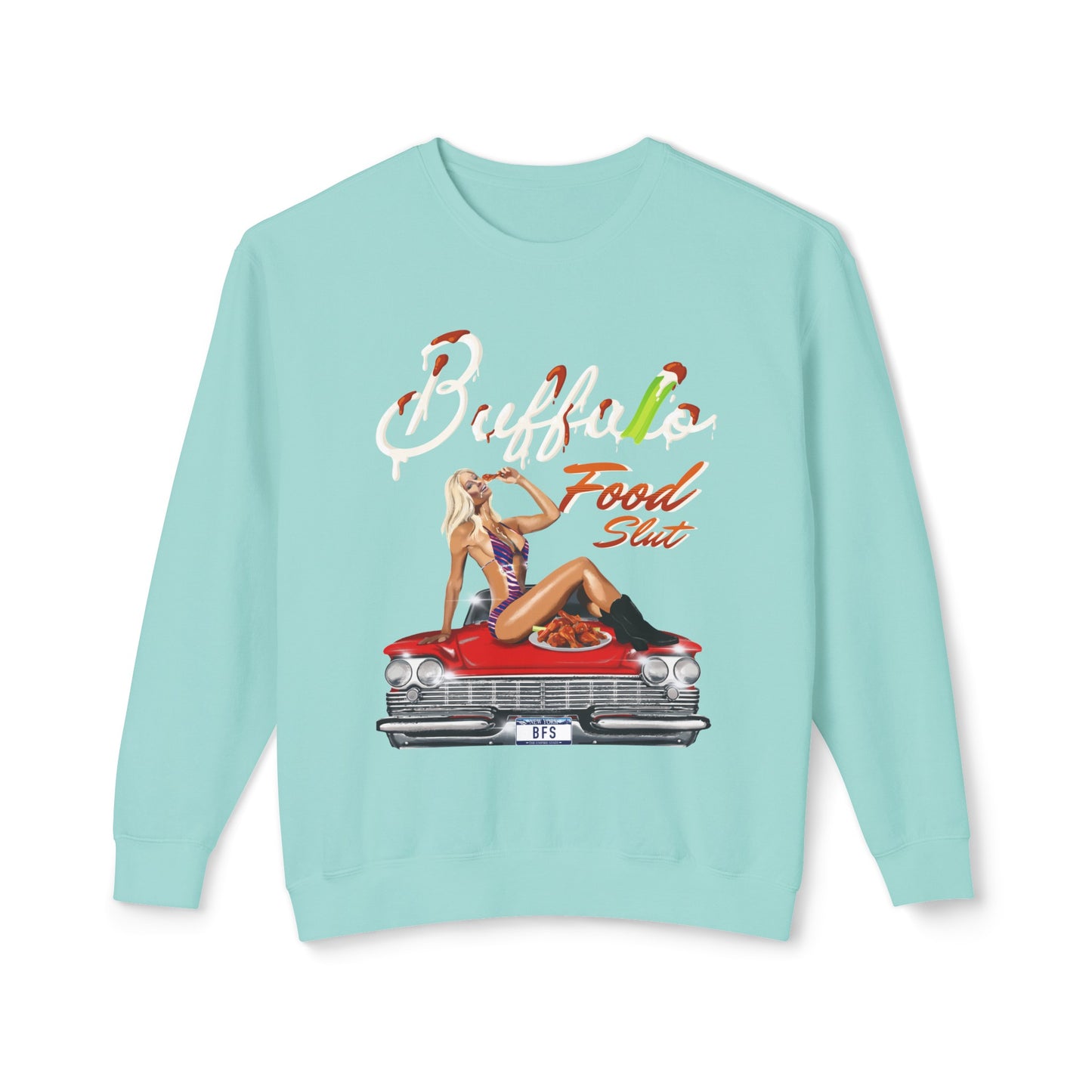 Buffalo Food Slut X Hashtag Beanie Crewneck Sweatshirt