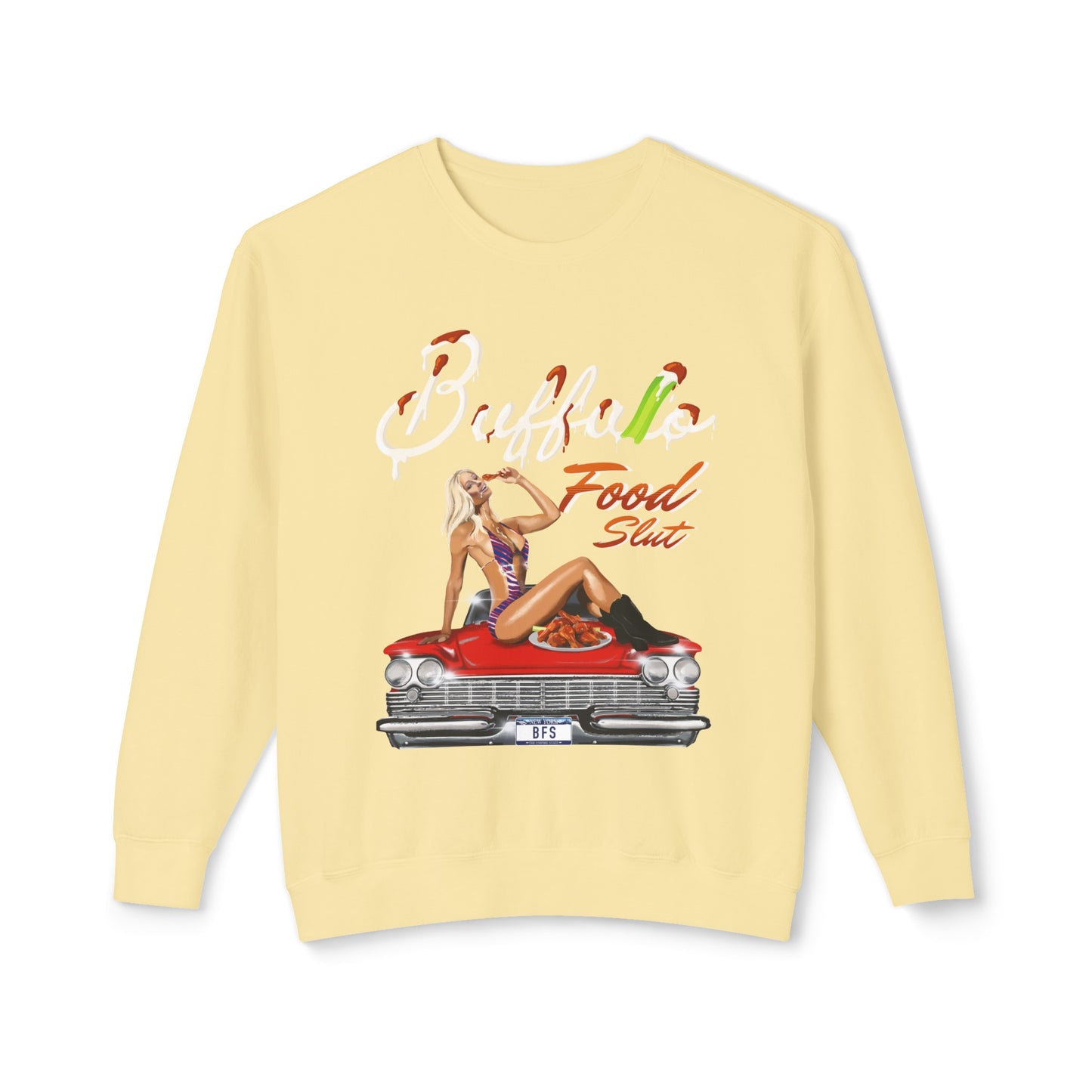 Buffalo Food Slut X Hashtag Beanie Crewneck Sweatshirt