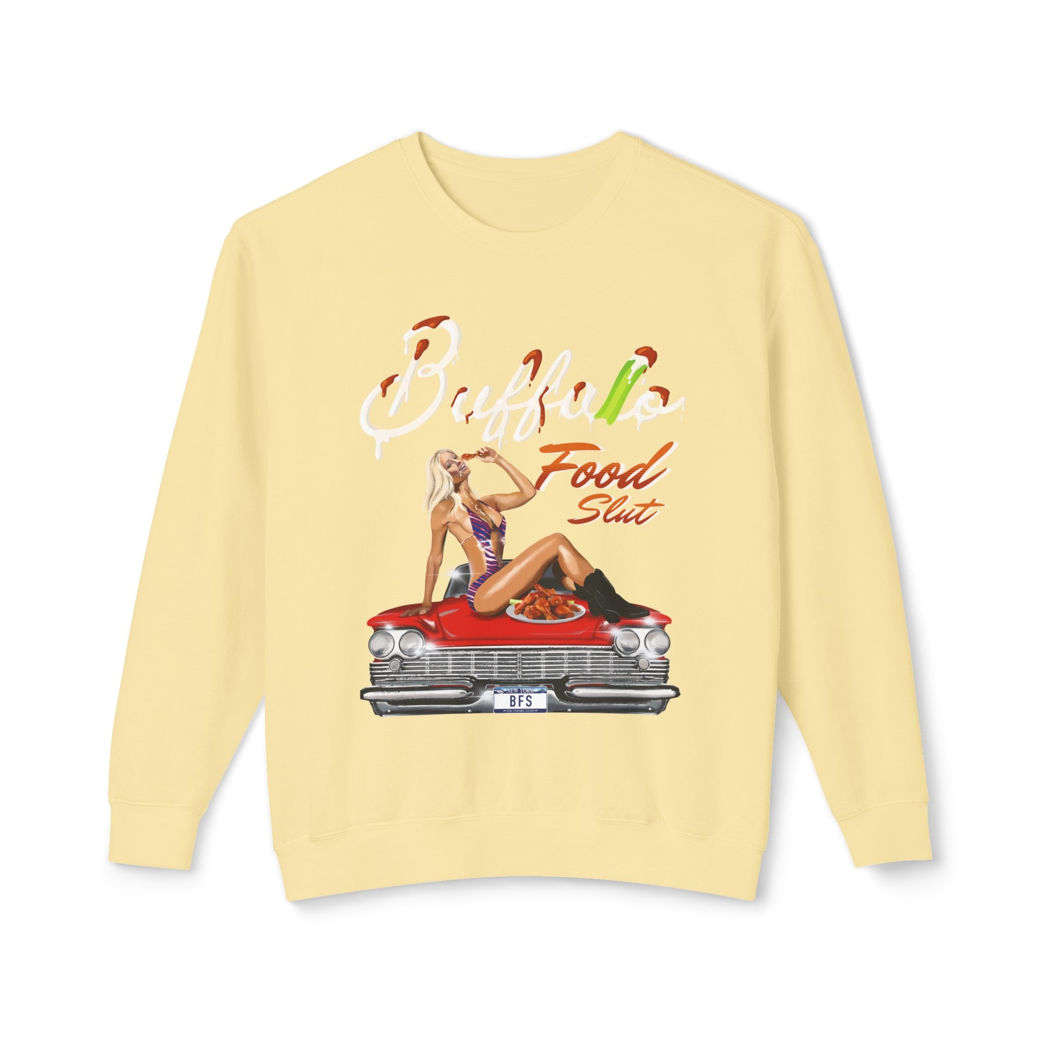 Buffalo Food Slut X Hashtag Beanie Crewneck Sweatshirt