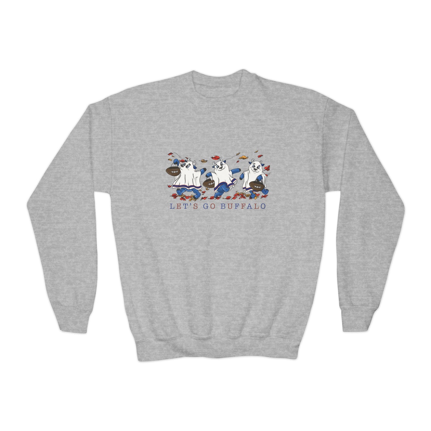 Spooky Bills Let's Go Buffalo Youth Crewneck
