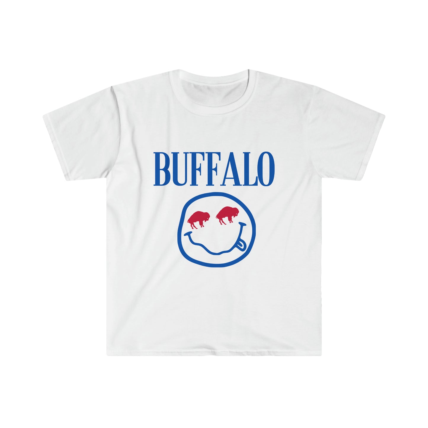 Buffalo Football Smiley Shirt, Bills Band Tee