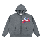 BE QUIET BUFFALO IS PLAYING Sparkles Full Zip Boxy Hoodie