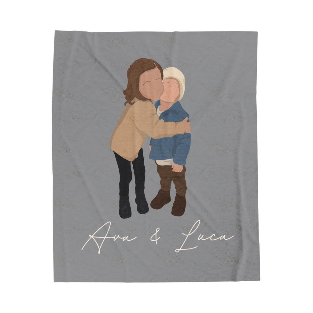 50x60" Plush Blanket with custom portrait