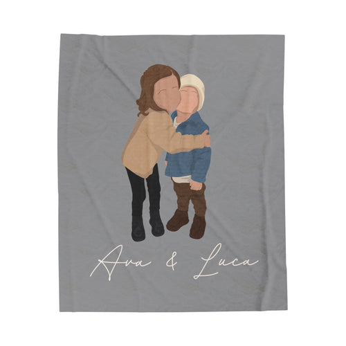 50x60" Plush Blanket with custom portrait