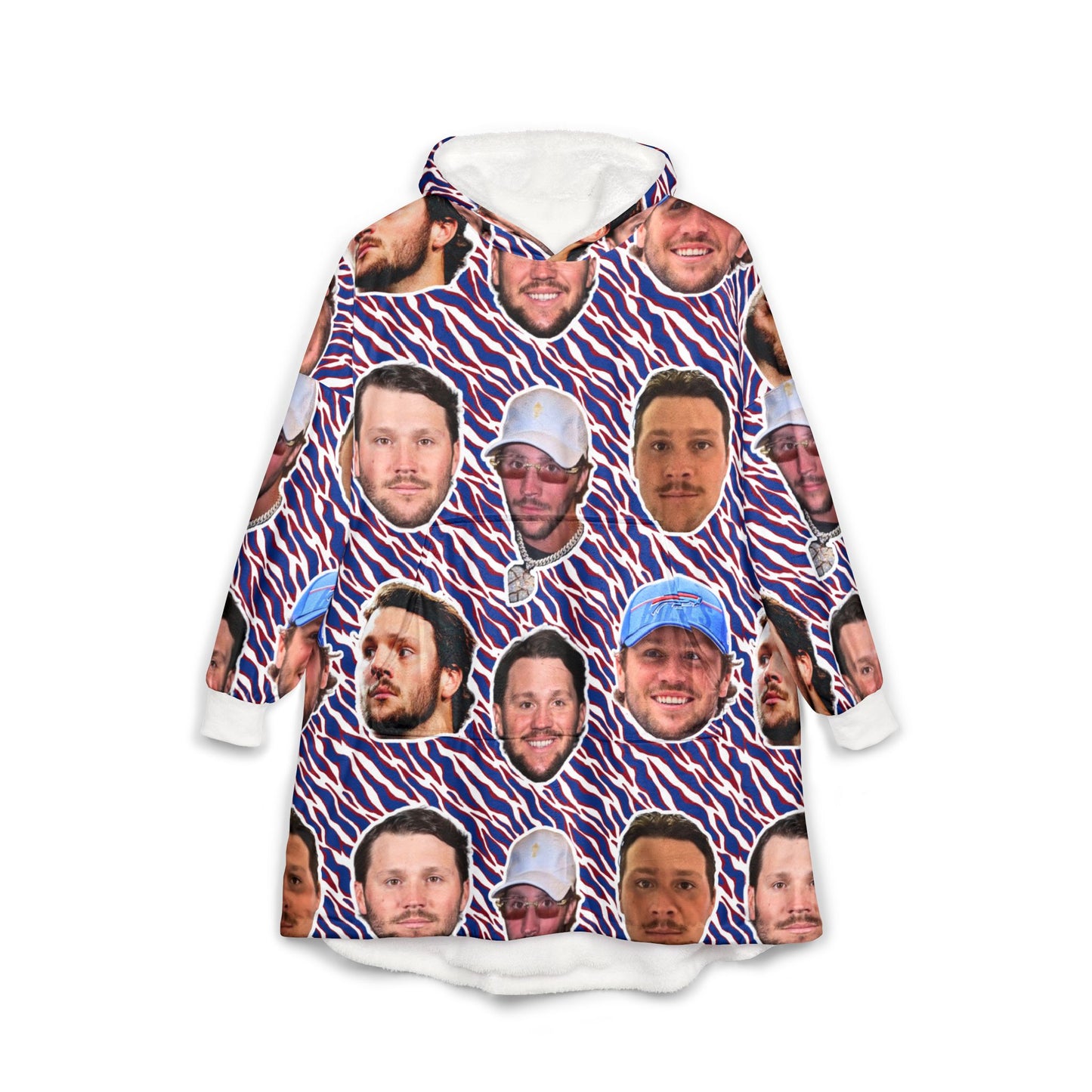 Think Fleece Lined Josh Face Hoodie Blanket