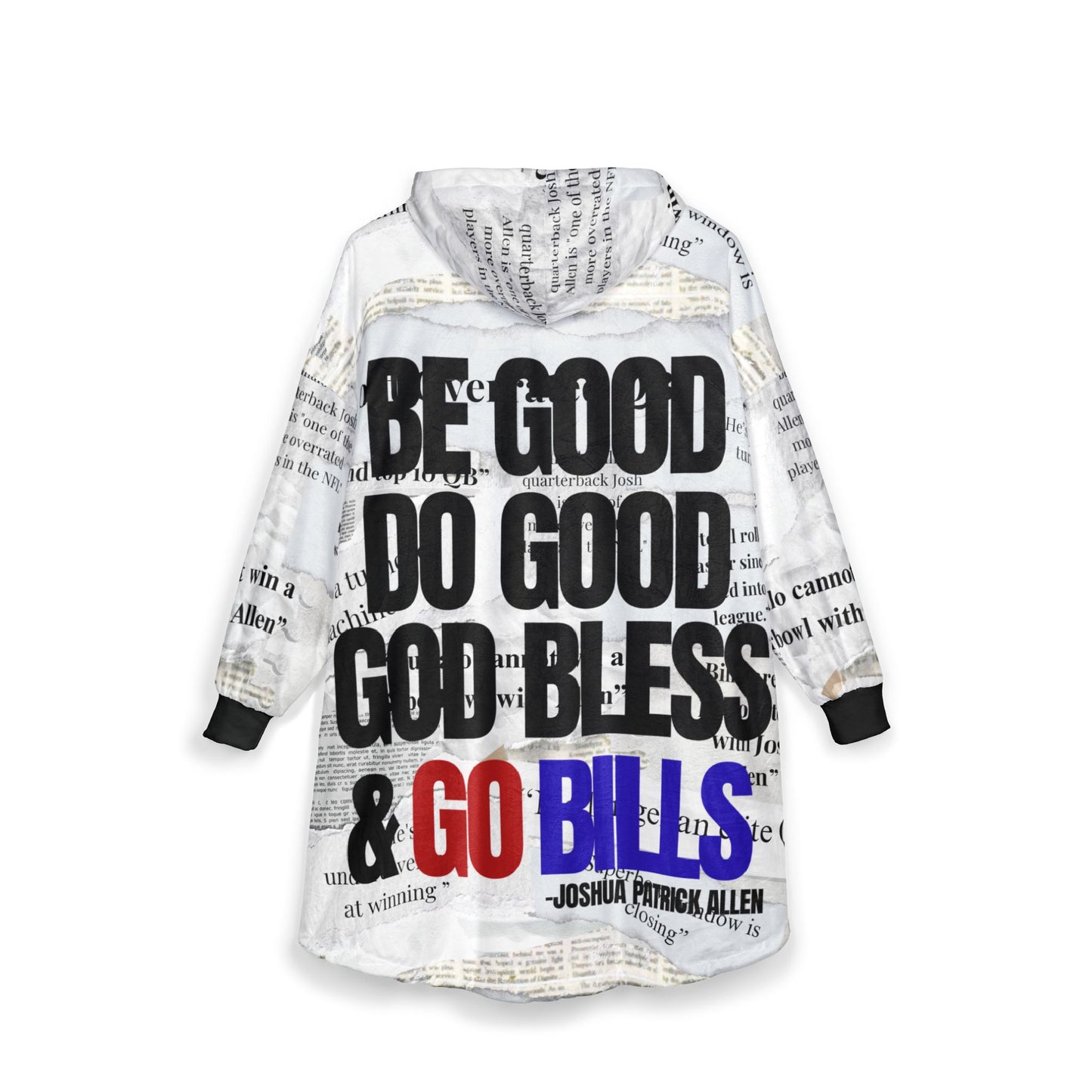 Thick Fleece Lined MVP Headlines Hoodie Blanket