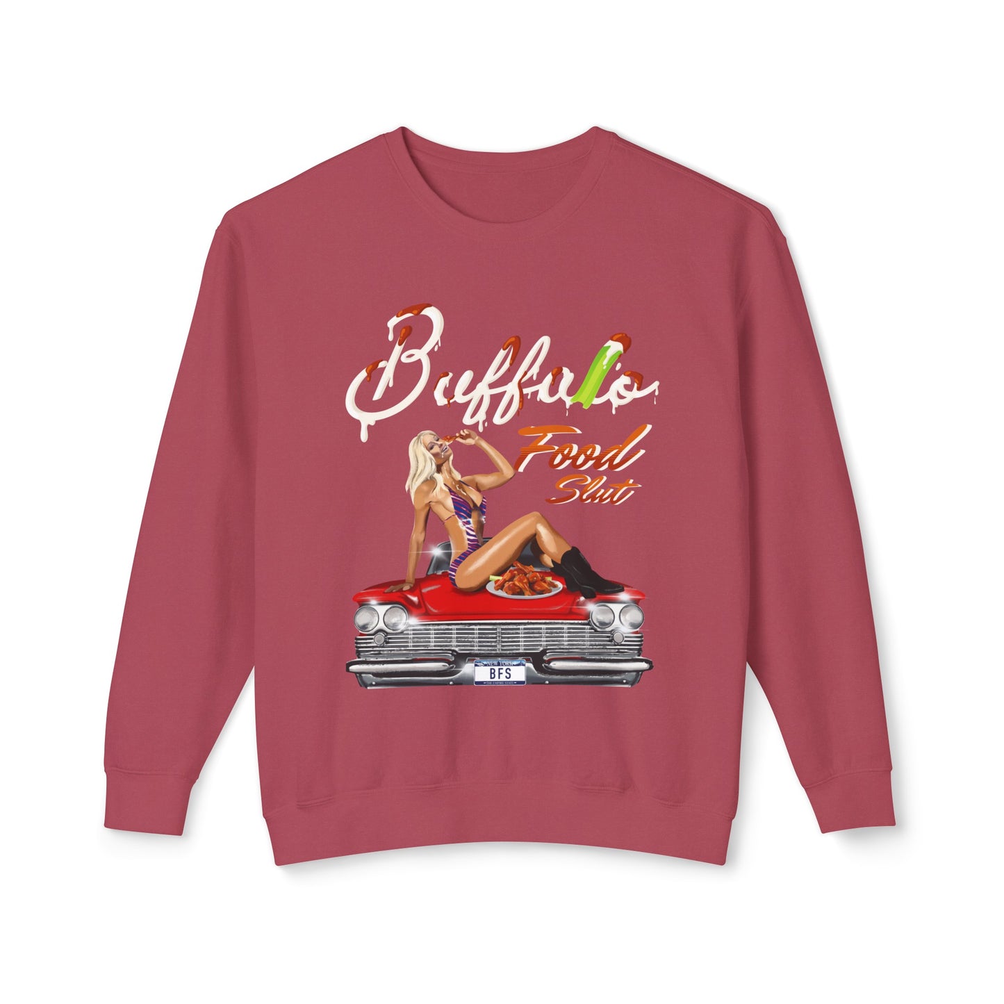 Buffalo Food Slut X Hashtag Beanie Crewneck Sweatshirt