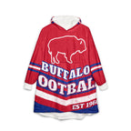Thick Fleece Lined Vintage Jersey Hoodie Blanket