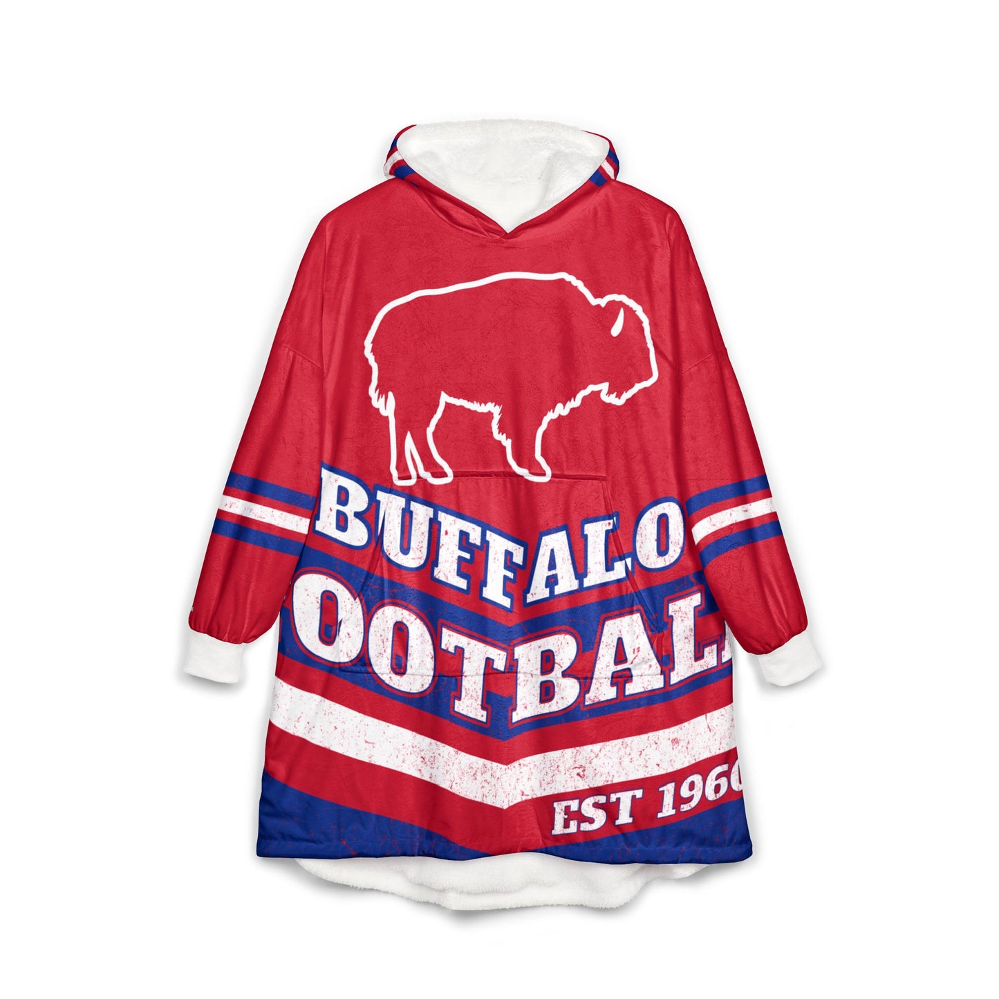 Thick Fleece Lined Vintage Jersey Hoodie Blanket