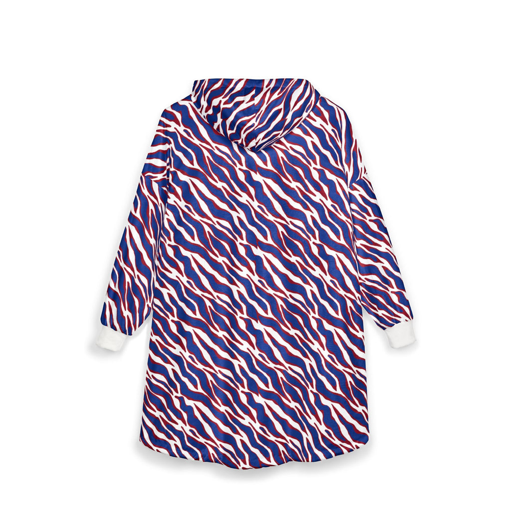 Think Fleece Lined Patterned Blanket Hoodie