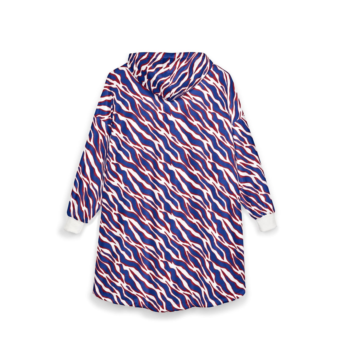 Think Fleece Lined Patterned Blanket Hoodie