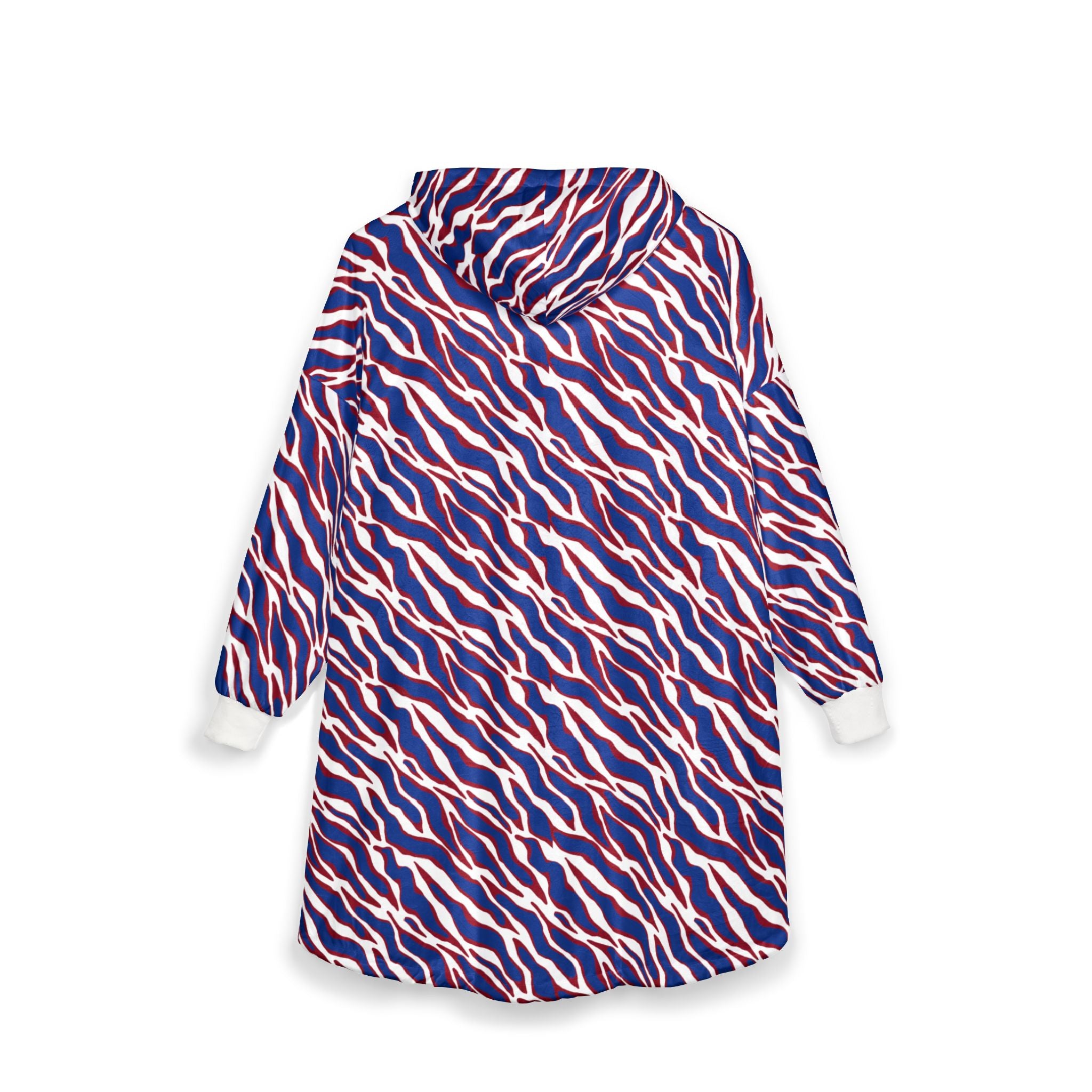 Think Fleece Lined Patterned Blanket Hoodie