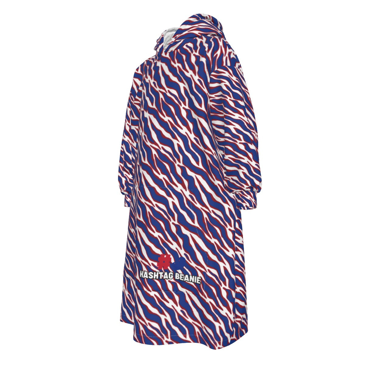 Zebra Kid's Sherpa Hoodie Blanket