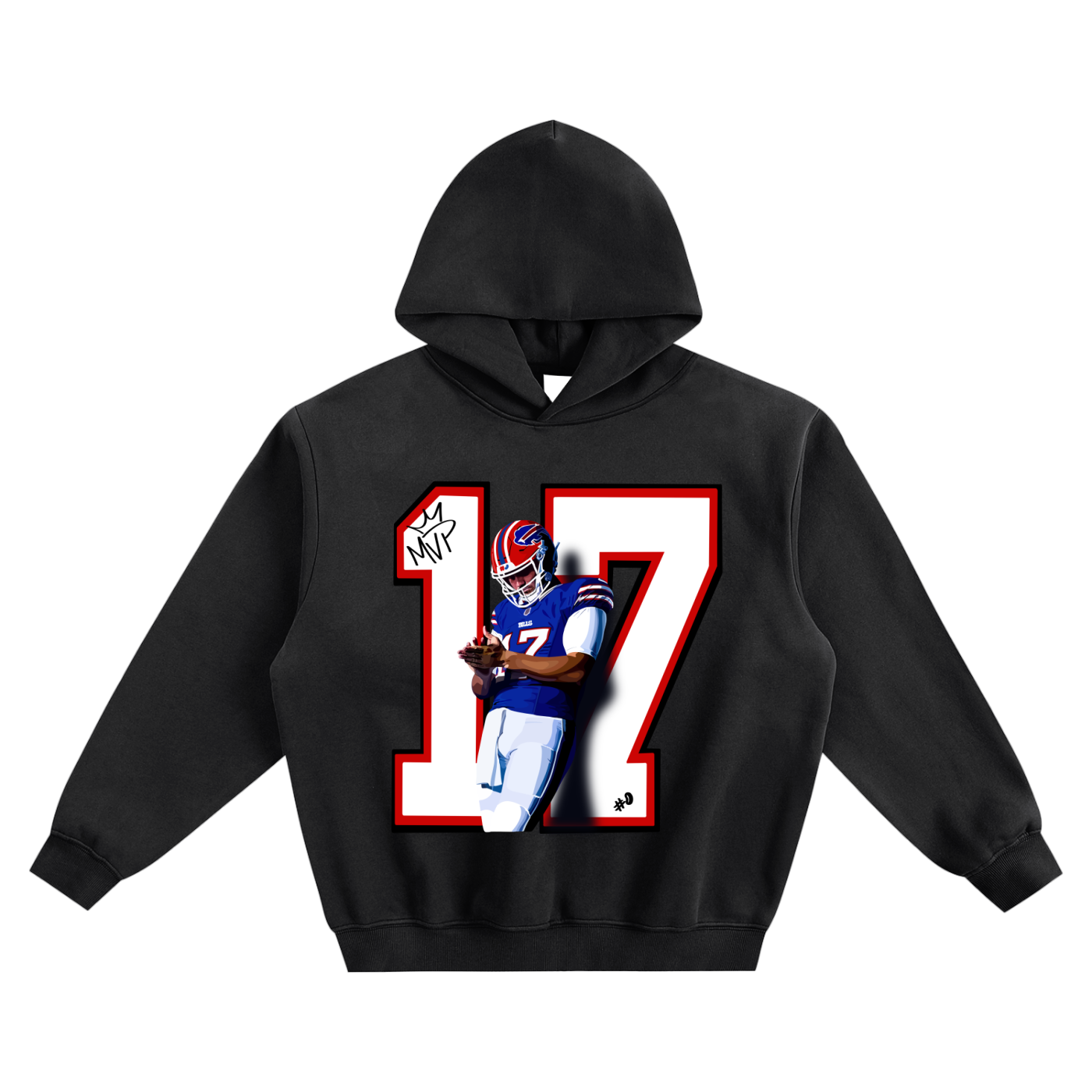 MVP Red Helmet Fleeced Boxy Hoodie