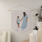 Wall hanging pennant with custom portrait