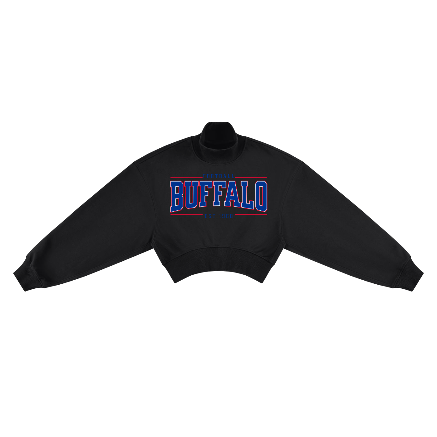 Buffalo Crop Mock Neck Sweatshirt