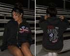 BE QUIET BUFFALO IS PLAYING Sparkles Full Zip Boxy Hoodie