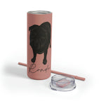Skinny Matte Tumbler 20oz with custom portrait