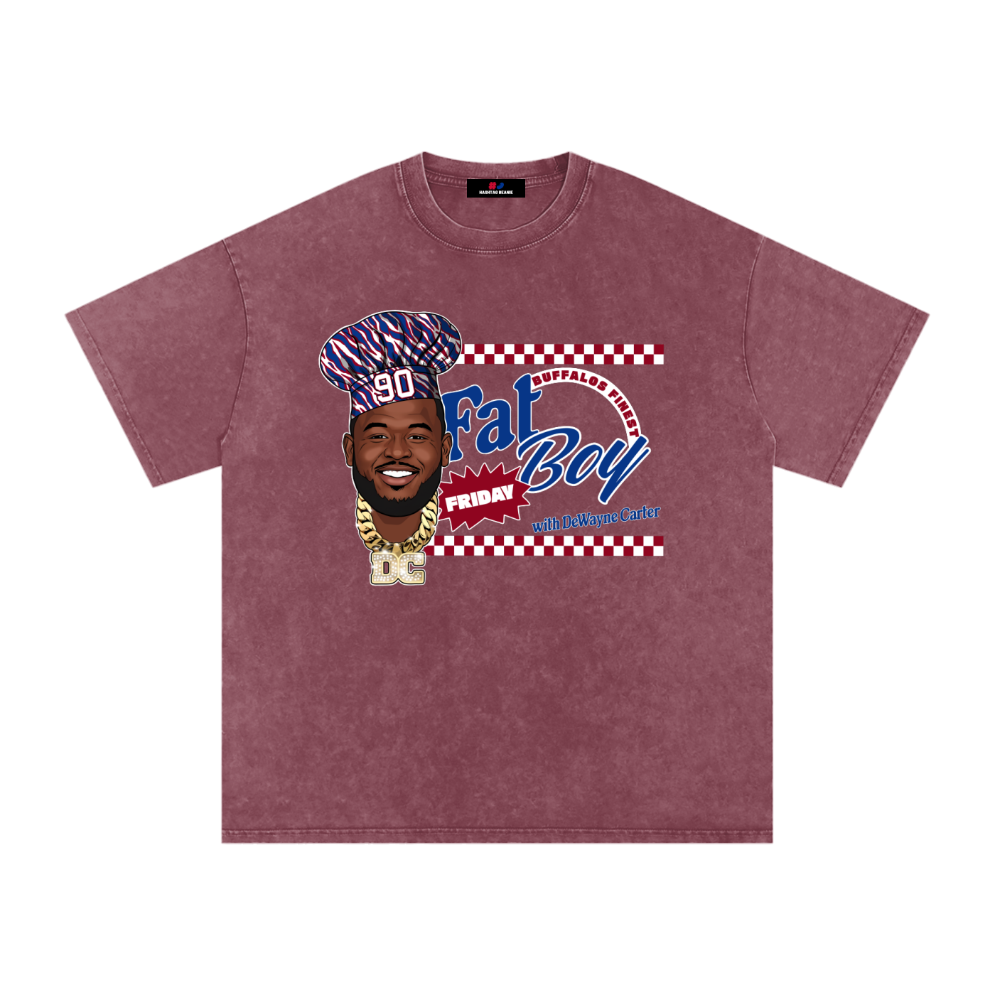 DeWayne Carter Fat Boy Friday X Hashtag Beanie Vintage Washed T-Shirt