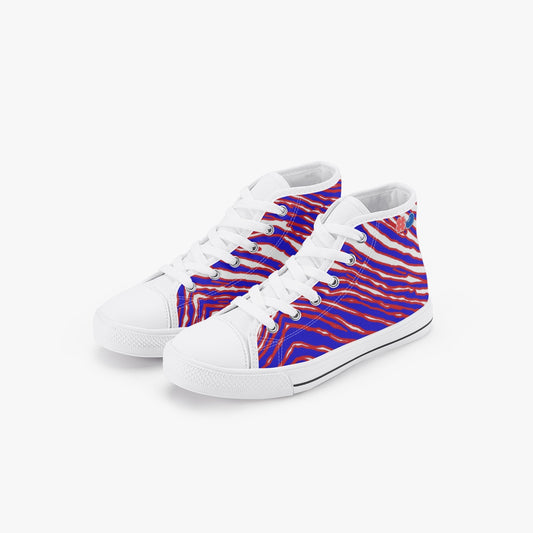 Kids Buffalo Football Zuba High Top Converse Style Shoes