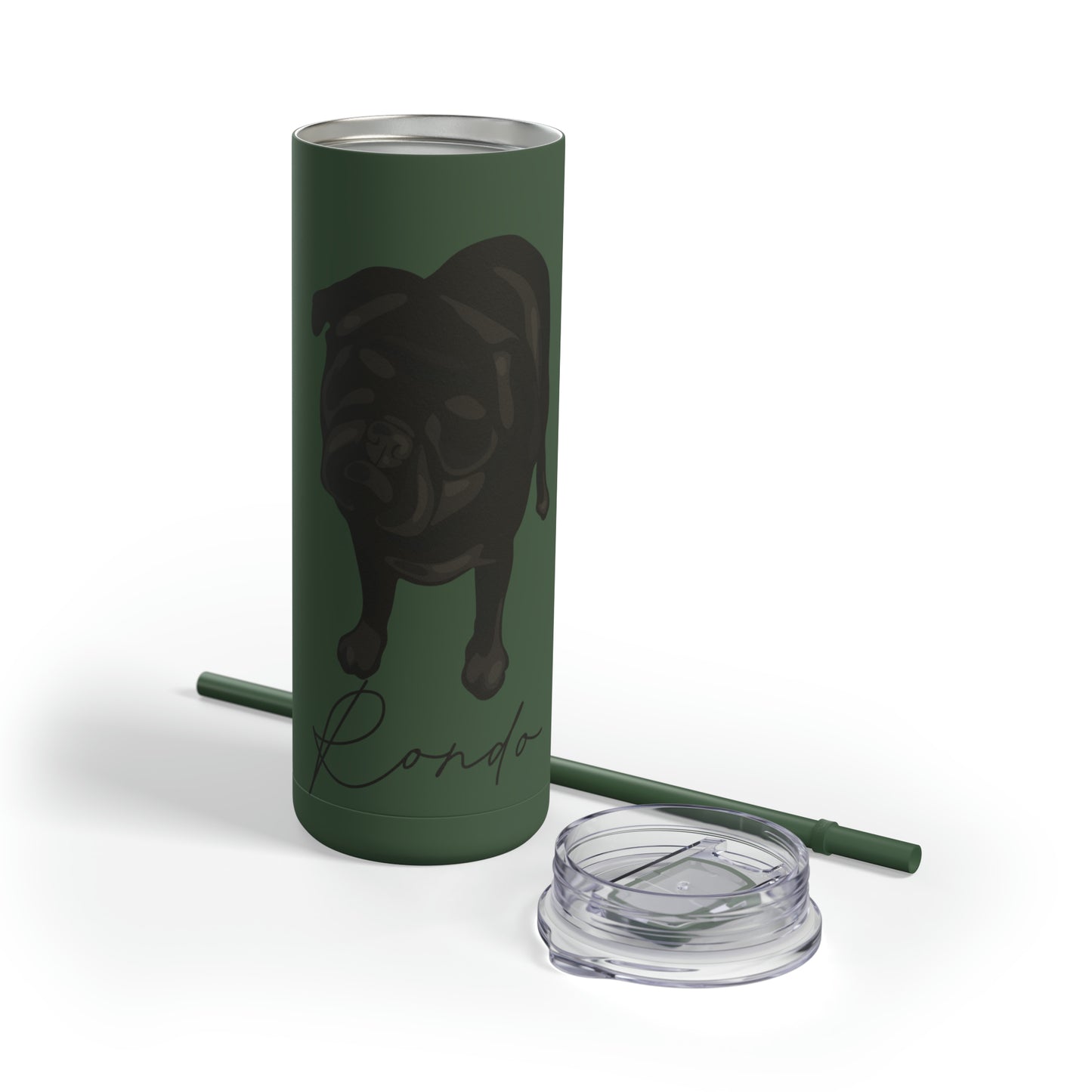 Skinny Matte Tumbler 20oz with custom portrait